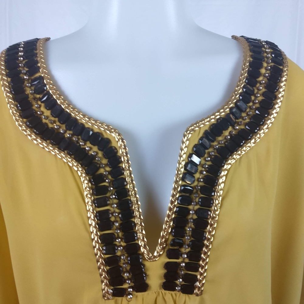 Adrienne Vittadini Size Large Sheer Blouse Top - Picture 4 of 8
